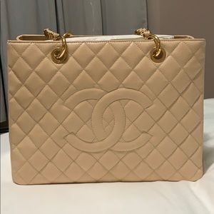 Chanel Beige Gand Shopping Tote GST
